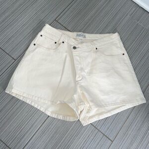 Abercrombie Off-White Jean Shorts